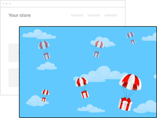 falling gifts game popup